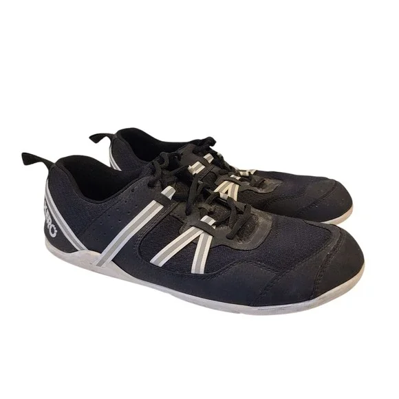 XERO Shoes Men's Size 11.5 Black White Prio Running Minimalist Barefoot Sneakers - Picture 2 of 9
